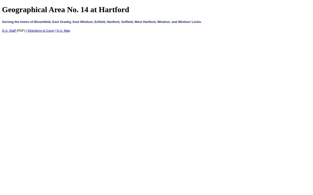 G.A. 14 Hartford court for West Hartford arrest case records
